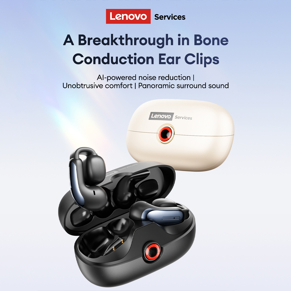 Headphones Wireless - لينوفو LES-108 العظام التوصيل TWS الأذن
