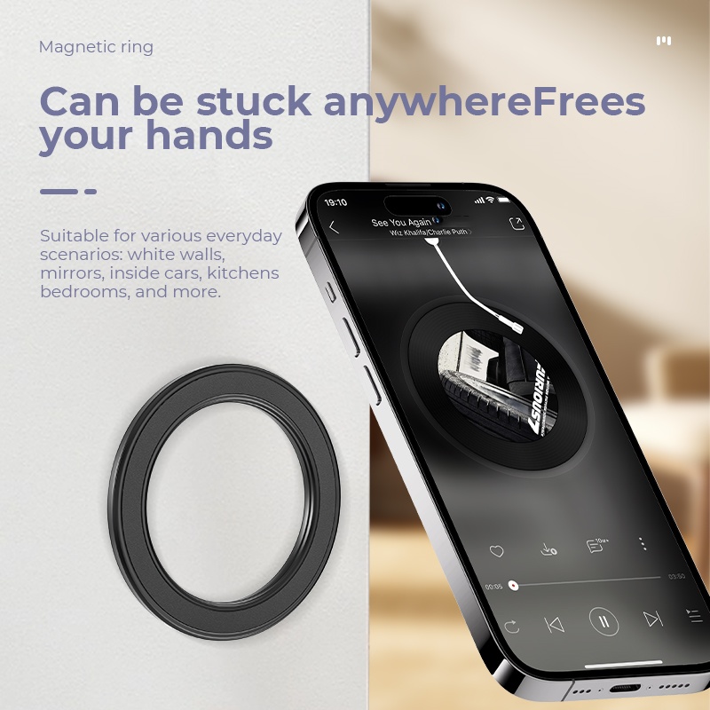 Usb Charger - ل Magsafe حامل هاتف حلقي مغناطيسي