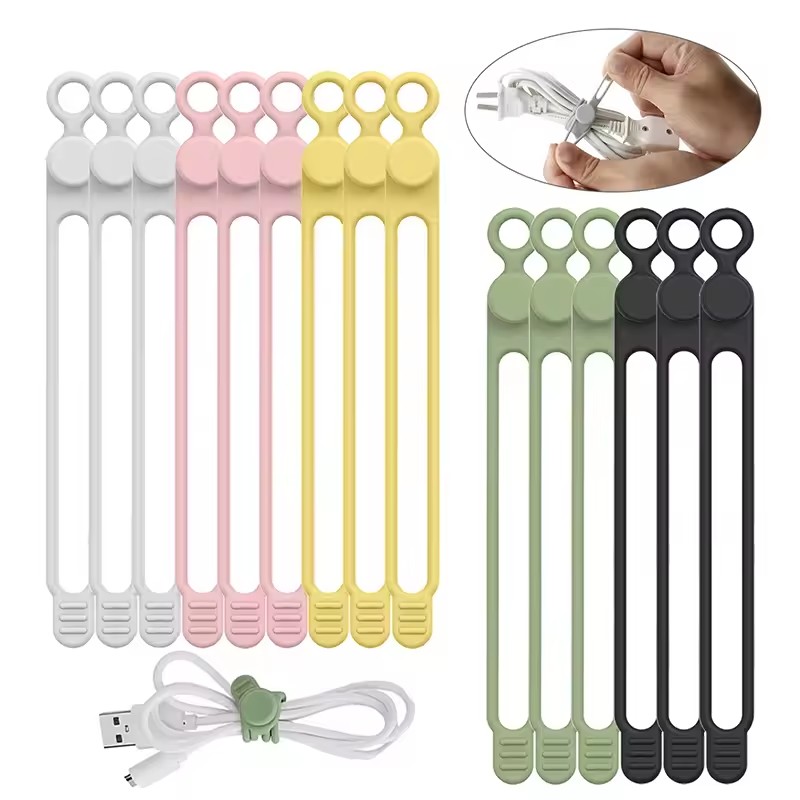 10 قطع من أربطة الكابلات السيل - مراجعة Cable Organizer وسعره
