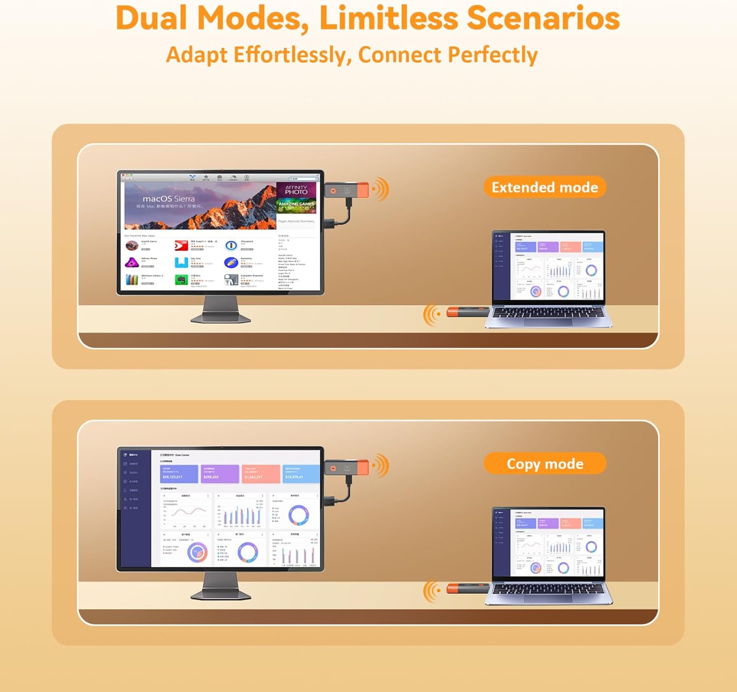 50 متر نقل لاسلكي فيديو جهاز ر - مراجعة Hdmi Adapter وسعره