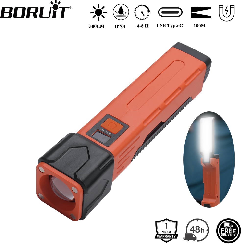 BORUiT 300LM LED ضوء العمل مصب - مراجعة Power Bank وسعره
