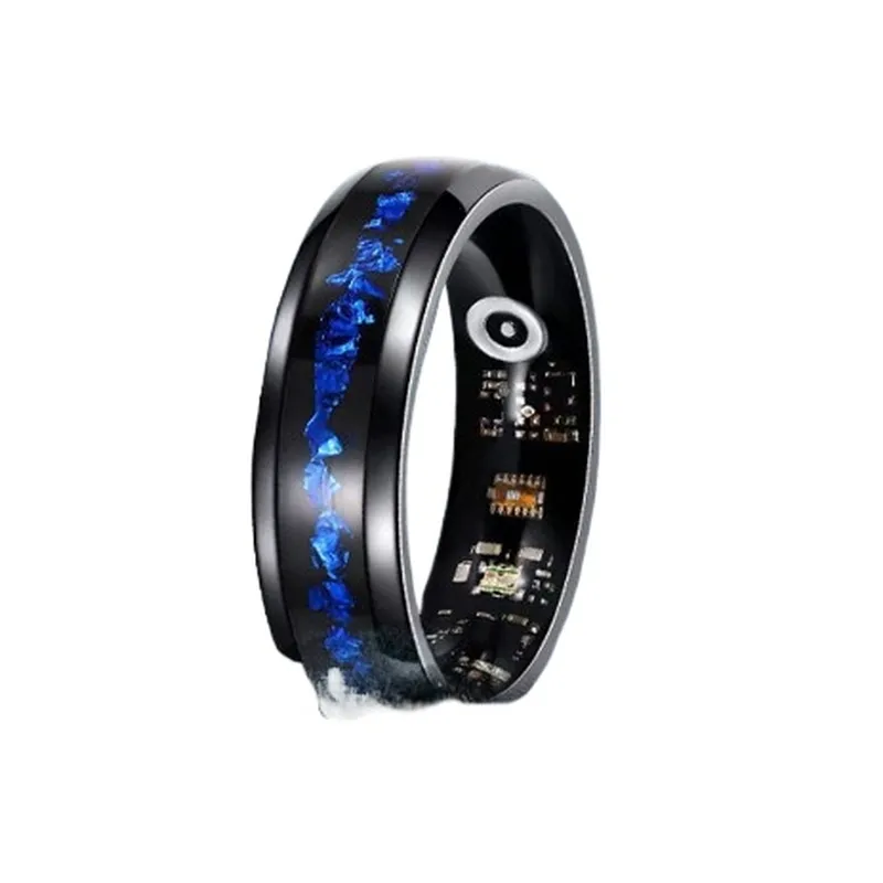 خاتم ذكي بتصميم ذهبي أزرق، مرا - مراجعة Smart Watch وسعره