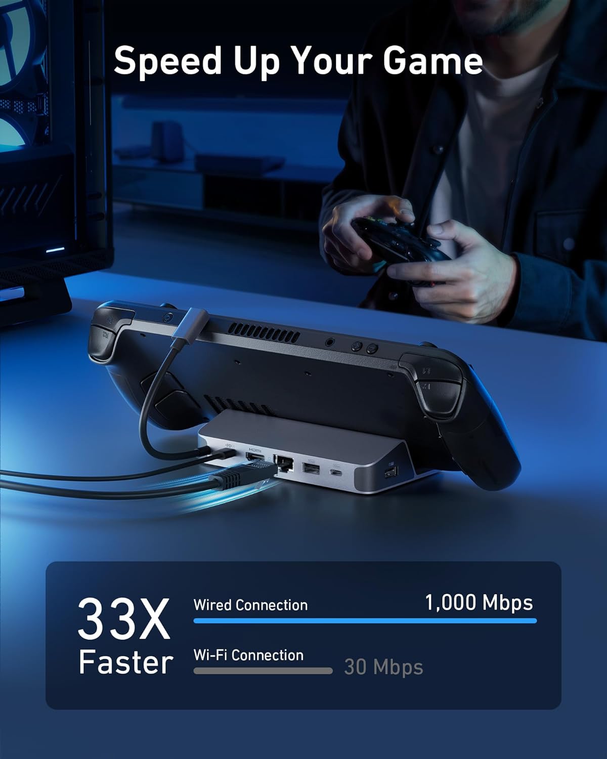 محطة شحن أنكر لـ Steam Deck/RO - مراجعة Usb Hub وسعره