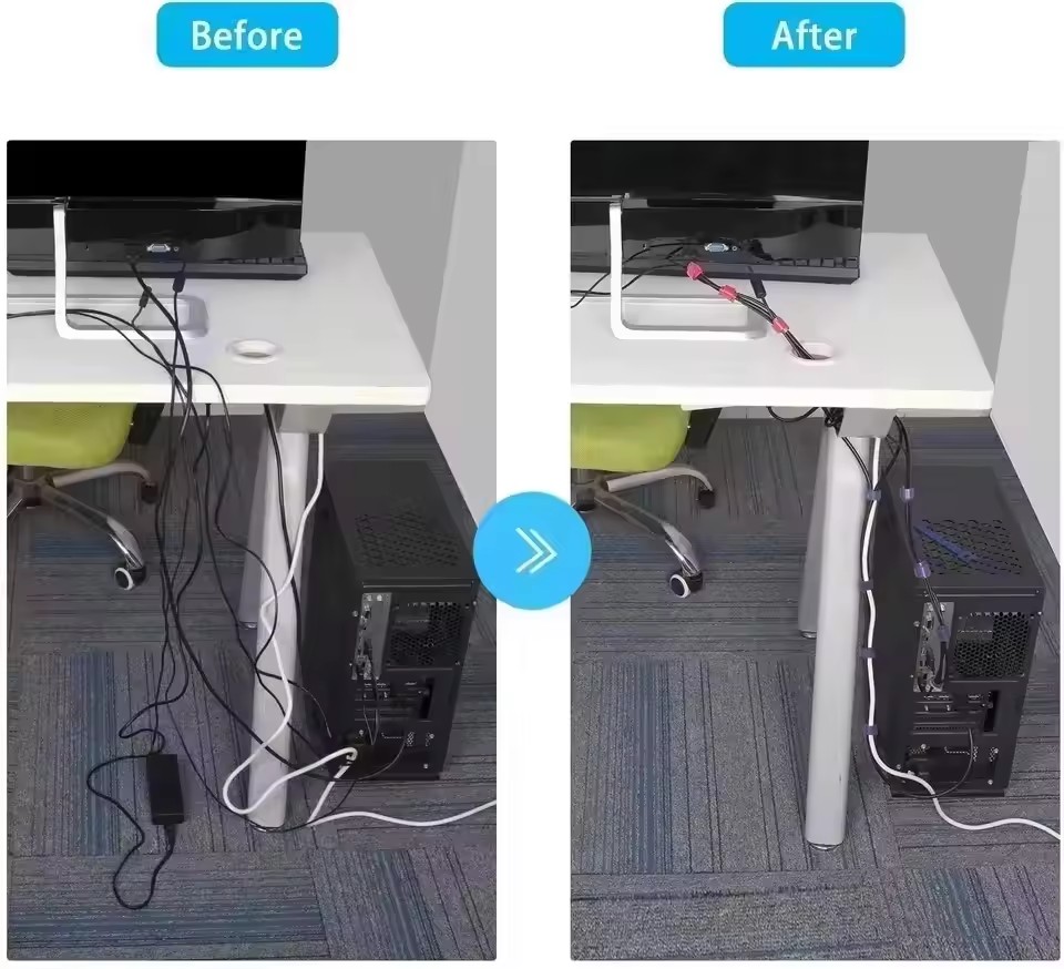 100 قطعة من روابط تنظيم الكابل - مراجعة Cable Organizer وسعره