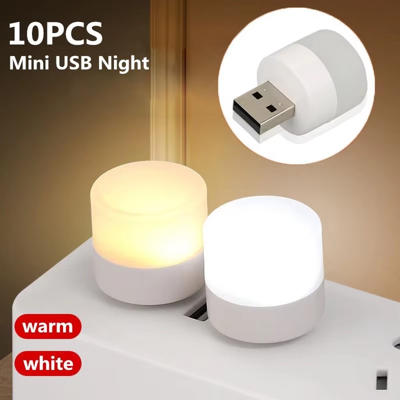 1/10 قطعة، مصباح ليلي صغير يعم - مراجعة Usb Hub وسعره